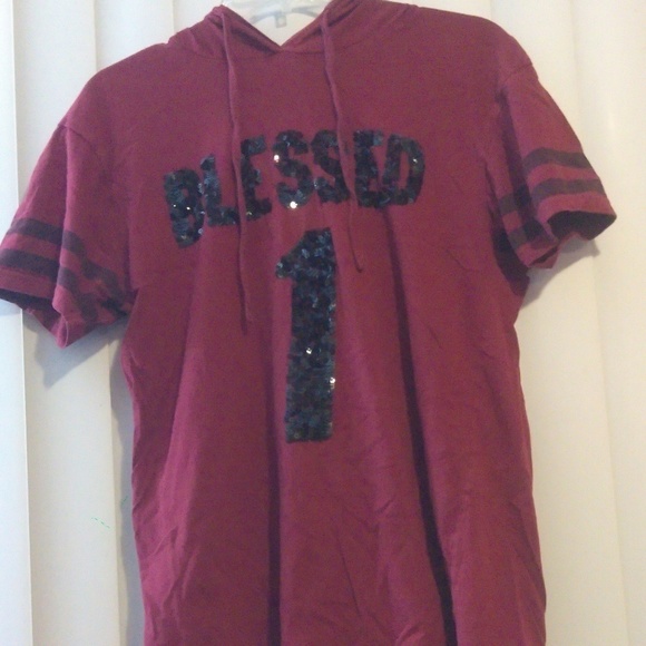 On fire red Blessed 1 shirt - Picture 1 of 4